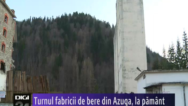 Turnul fabricii de bere din Azuga, la pamant Imagine
