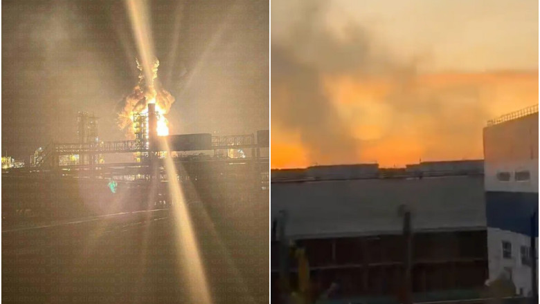 Ucraina a atacat cu drone o importanta rafinarie de petrol din Leningrad si o fabrica chimica la peste 1.800 de km in interiorul Rusiei Imagine