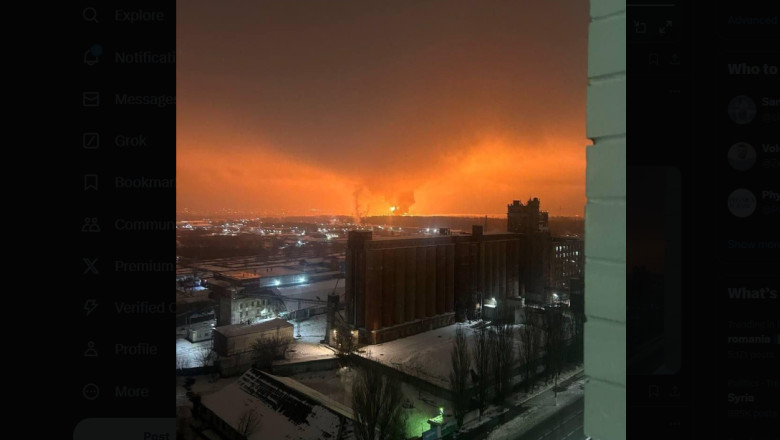 Ucraina a lansat un atac masiv cu drone si rachete. Un depozit de petrol a fost distrus in regiunea rusa Briansk Imagine