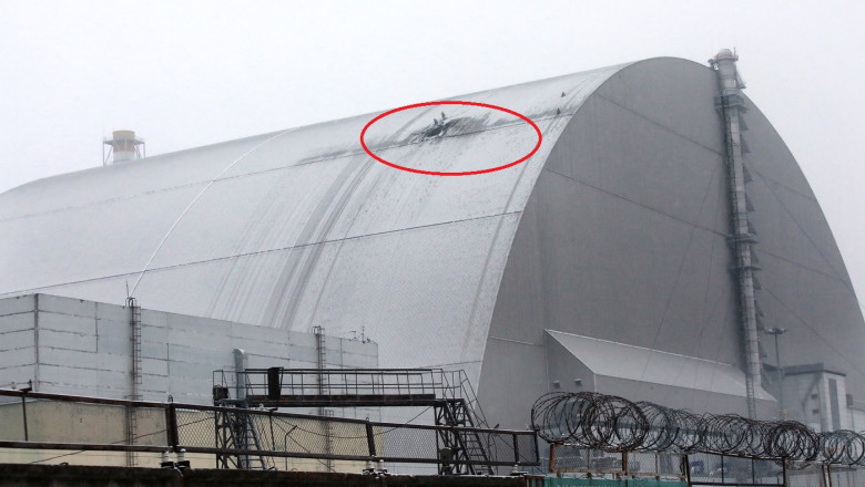 Ucraina cauta solutii pentru a repara structura de izolare a centralei nucleare de la Cernobil, avariata dupa un atac cu drone rusesti Imagine