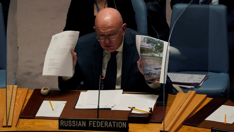 Ucraina, la ONU: „Rusia are obraznicia sa convoace o reuniune a Consiliului de Securitate pentru a discuta propriile actiuni teroriste” Imagine