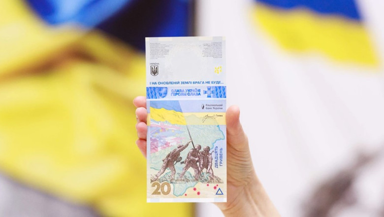 Ucraina lanseaza o bancnota pentru a marca un an de la inceputul razboiului Imagine