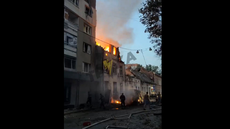 Ucraina, sub alerta de raid aerian: 7 morti si 35 de raniti in Liov. Victime si in Krivoi Rog. Explozii in Kiev Imagine