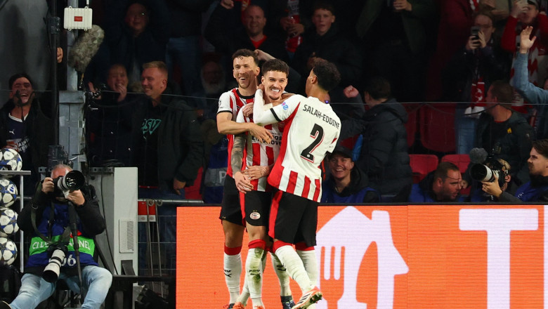 UEFA Champions League. Dennis Man, doua goluri pentru PSV contra Napoli si „Omul meciului”. „Cea mai frumoasa seara din viata mea” Imagine