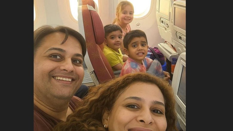 Ultimul selfie al unei familii cu 3 copii, facut chiar inainte de prabusirea avionului din India. Planuiau sa se stabileasca in Londra Imagine