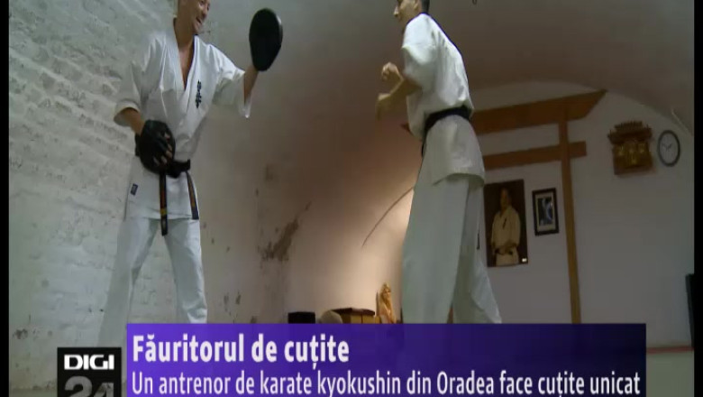 Un antrenor de karate kyokushin din Oradea face cutite unicat Imagine