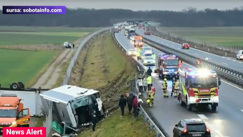 Un autocar cu 29 de romani s-a rasturnat in Slovenia: sunt trei morti si 3 raniti Imagine