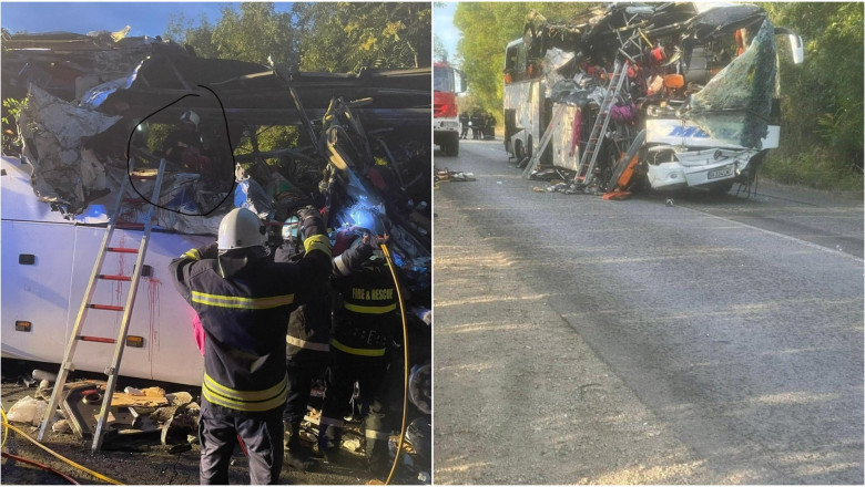 Un autocar romanesc a fost zdrobit in Bulgaria. MAE: 3 romani morti in accidentul rutier Imagine
