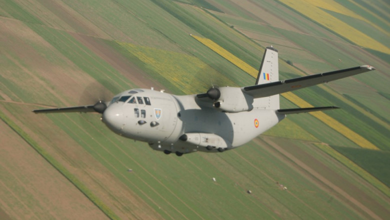 Un avion C-27J Spartan a suferit o defectiune in zborul Campia Turzii - Otopeni. Pilotii au reusit sa aterizeze cu un singur motor Imagine