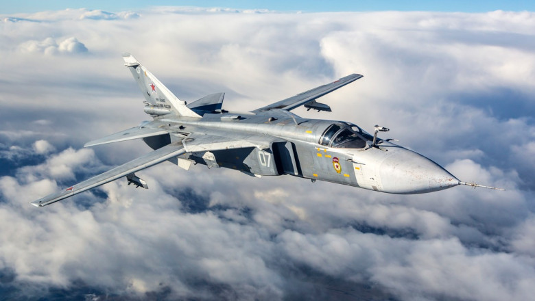 Un avion de bombardament Su-24 s-a prabusit in sudul Rusiei in timpul unui antrenament Imagine