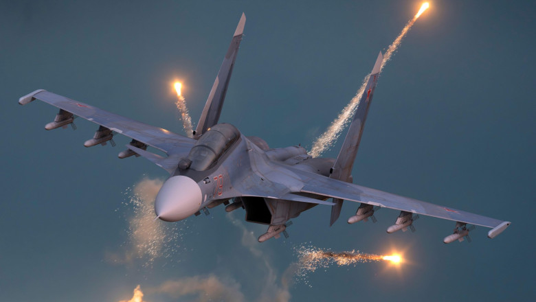 Un avion de vanatoare rusesc in valoare de 50 de milioane de dolari s-a prabusit in Marea Neagra, la 40km de Romania Imagine