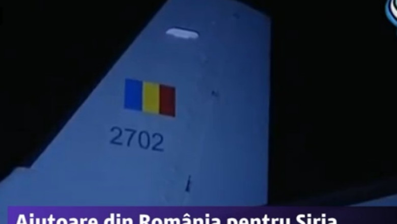 Un avion militar romanesc a dus ajutoare umanitare in Siria Imagine