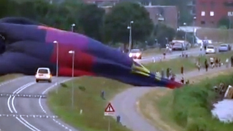 Un balon cu aer cald s-a prabusit in Olanda. Doua persoane au avut nevoie de ingrijiri medicale Imagine