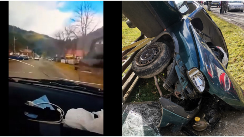 Un barbat a transmis live pe retelele sociale accidentul in care si-a pierdut viata. Era pasager in masina condusa de un amic beat Imagine