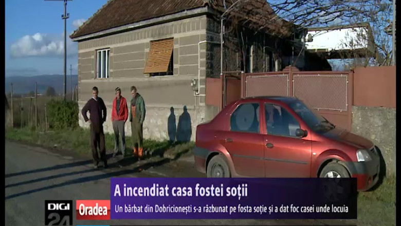 Un barbat din satul bihorean Dobricionesti s-a razbunat pe fosta sotie si i-a dat foc casei Imagine