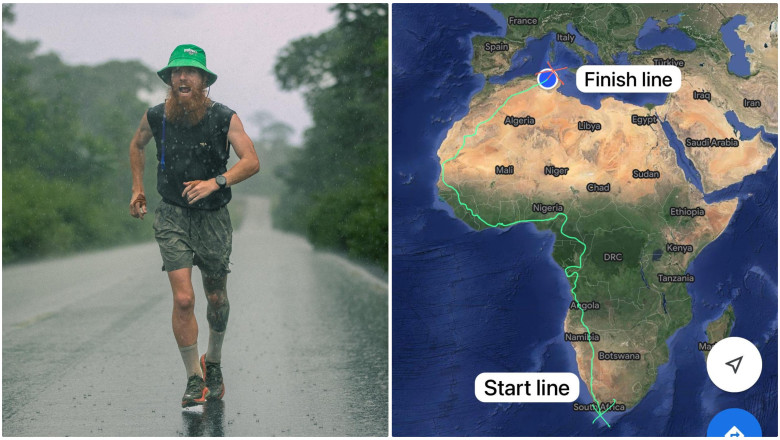 Un britanic a traversat Africa alergand echivalentul a 385 de maratoane in 351 de zile  Imagine