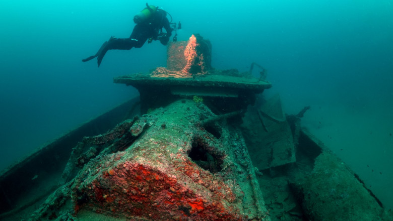 Un cimitir subacvatic de langa coasta Turciei gazduieste epavele mai multor nave scufundate in Primul Razboi Mondial Imagine