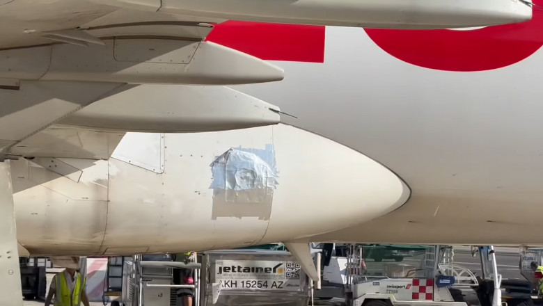 Un clip video cu un avion „peticit” cu banda adeziva s-a viralizat si a produs o controversa uriasa in Italia Imagine