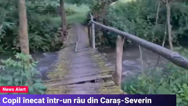 Un copil de 3 ani a murit inecat. Traversa pe o punte de lemn, impreuna cu mama sa si cu alti doi frati, cand a cazut in rau Imagine