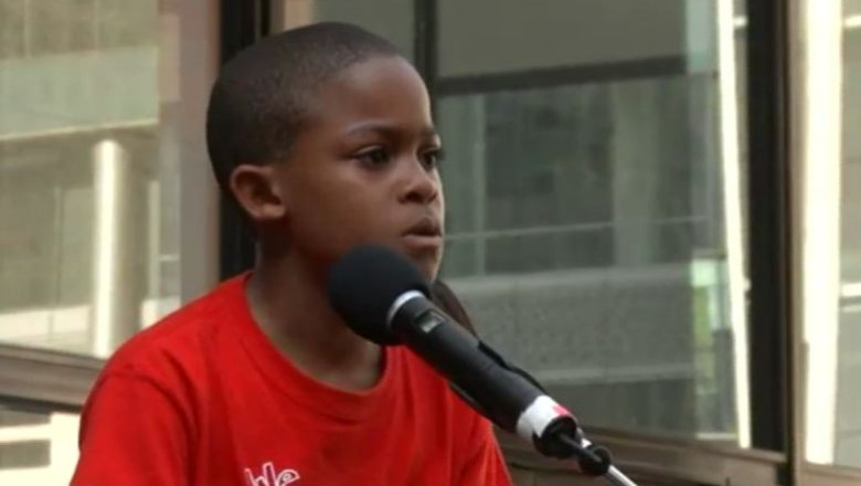 Un copil de 9 ani din Chicago, numit „noul Obama” in urma unui discurs Imagine