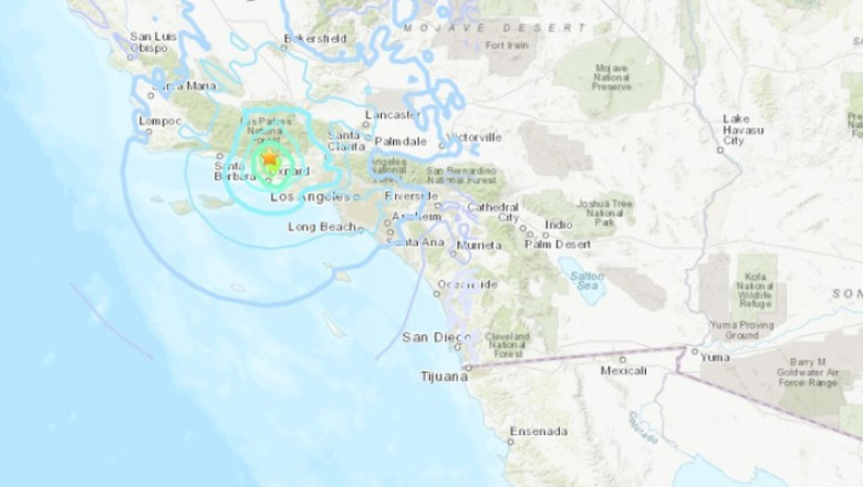 Un cutremur cu magnitudinea 5,1 a lovit sudul Californiei, in timp ce locuitorii erau baricadati in case din cauza furtunii Hilary Imagine