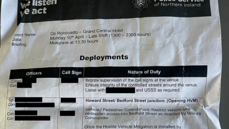 Un document top secret despre vizita lui Biden in Irlanda de Nord a fost gasit pe strada in Belfast Imagine