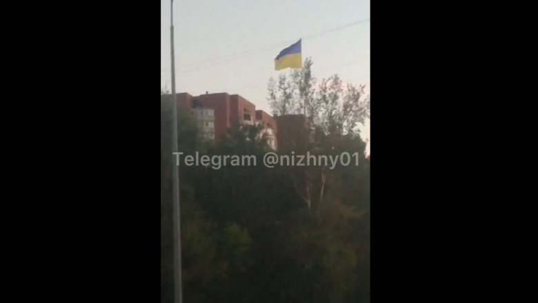 Un drapel ucrainean a fluturat deasupra cladirii FSB din al saselea mare oras al Rusiei Imagine