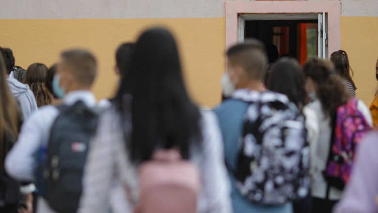 Un elev de 16 ani a tras cu un pistol cu bile in sala de clasa. Paznicul scolii a chemat jandarmii Imagine