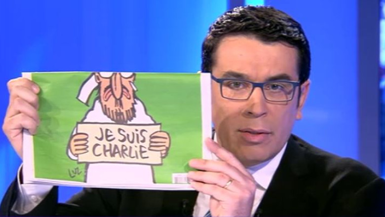 Un exemplar al revistei Charlie Hebdo a ajuns la redactia Digi24 Imagine