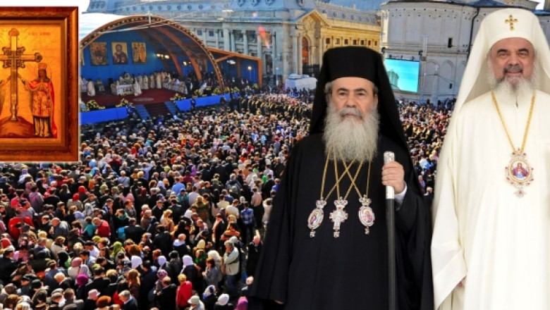 Un fragment din lemnul Sfintei Cruci, adus in Romania  Imagine