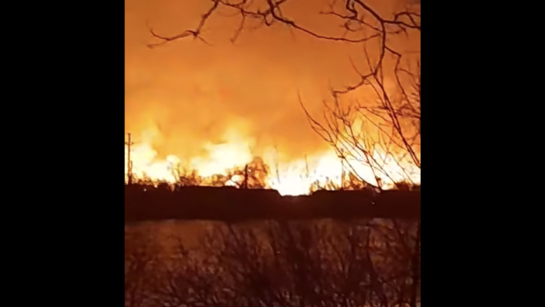 Un incendiu a izbucnit in Delta Dunarii, langa Sulina Imagine