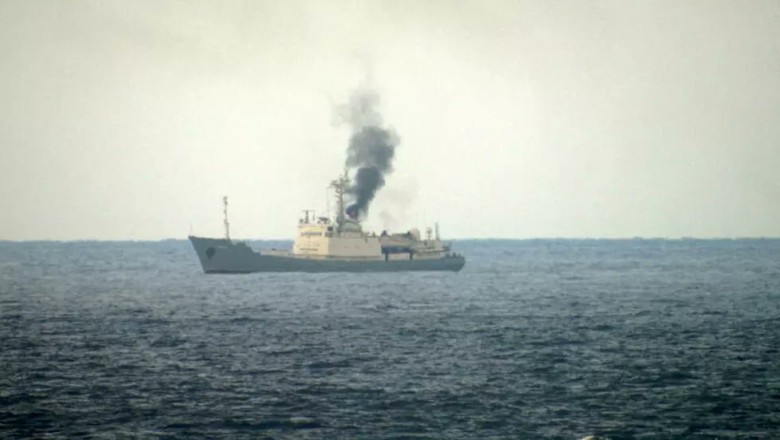 Un incident cu o nava spion ruseasca din largul coastei Siriei arata haosul in care se afla flota lui Putin din Mediterana Imagine