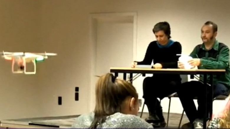 Un liceu din Belgia a testat sistemul de supraveghere cu drone Imagine