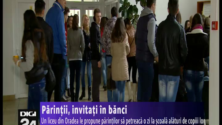 Un liceu din Oradea le propune parintilor sa petreaca o zi la scoala alaturi de copiii lor Imagine