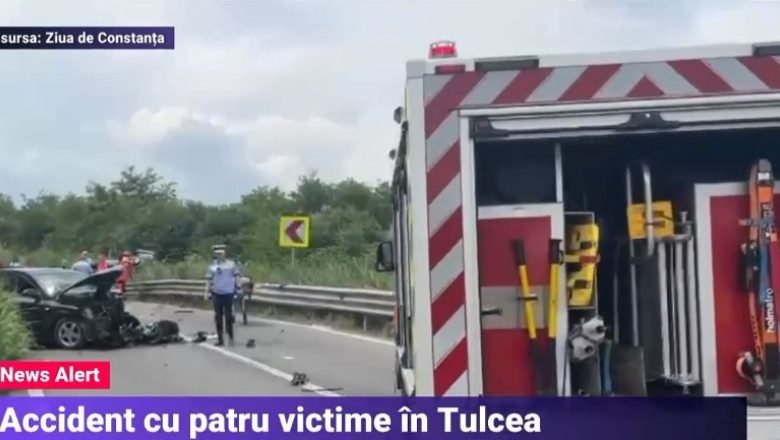 Un mort si trei raniti grav dupa un accident intre trei masini, in Tulcea Imagine