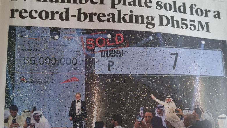 Un numar de inmatriculare s-a vandut cu 15 milioane de dolari in Dubai Imagine