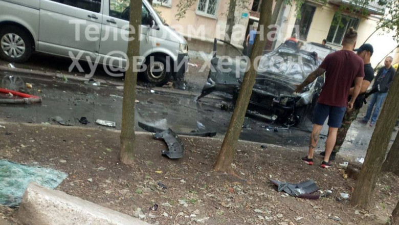 Un oficial impus de rusi in regiunea ucraineana ocupata din Herson a fost ucis intr-un atentat cu masina capcana Imagine