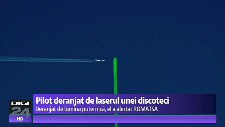 Un pilot de avion deranjat de un laser de discoteca din Motru a cerut ajutorul ROMATSA Imagine
