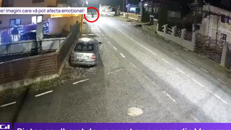 Un preot a spulberat cu masina un barbat si a fugit de la locul accidentului. Momentul, surprins de camere Imagine