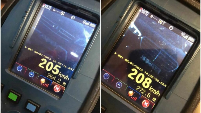 Un sofer din Cluj a fost prins de radar cu 208 km/ora pe A1, in judetul Sibiu. Un altul, din Alba, cu 205 km/ora. Ce amenzi au primit Imagine