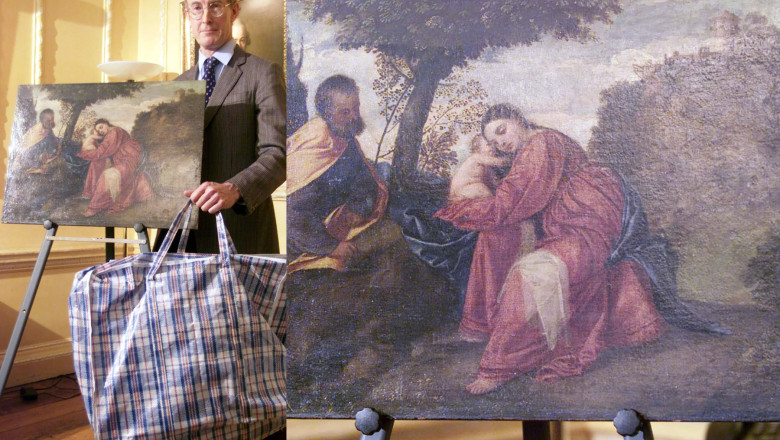 Un tablou gasit intr-o punga din plastic dintr-o statie de autobuz va fi vandut la licitatie cu cel putin 20 mil. € Imagine