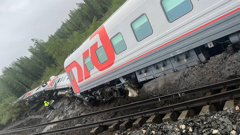Un tren a deraiat in nordul indepartat al Rusiei. 20 de oameni au fost raniti Imagine