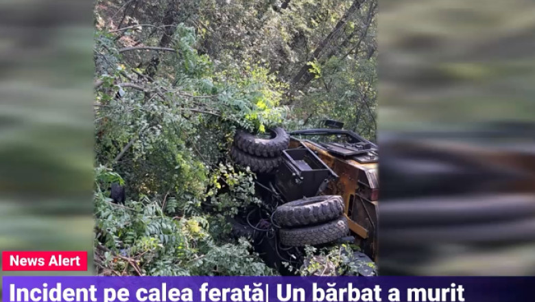 Un utilaj feroviar a deraiat la iesirea din Rosiorii de Vede, un angajat CFR a murit. Primele concluzii privind accidentul Imagine