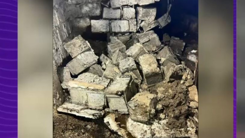 Un zid s-a prabusit la statia de metrou Piata Sudului, din cauza infiltratiilor de apa Imagine