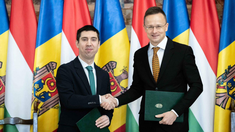 Ungaria va sprijini accelerarea integrarii Rep. Moldova in UE. Szijjarto si Popsoi au semnat Planul de actiuni, la Budapesta Imagine
