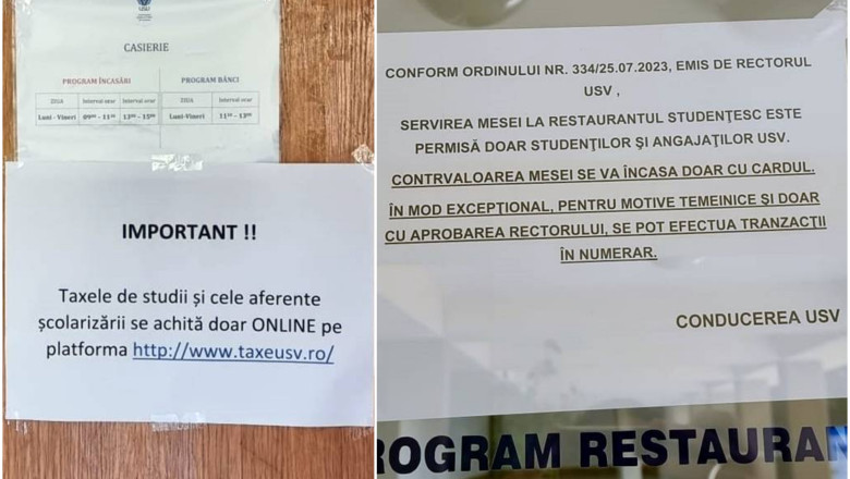 Universitatea din Romania care a interzis complet platile in numerar. Taxele de studiu, cantina si cazarea se platesc doar cu cardul Imagine