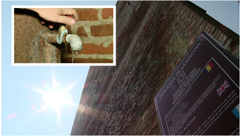 Unul din obiectivele turistice ale Banatului, donjonul de la Ciacova, sub amenintarea apei Imagine