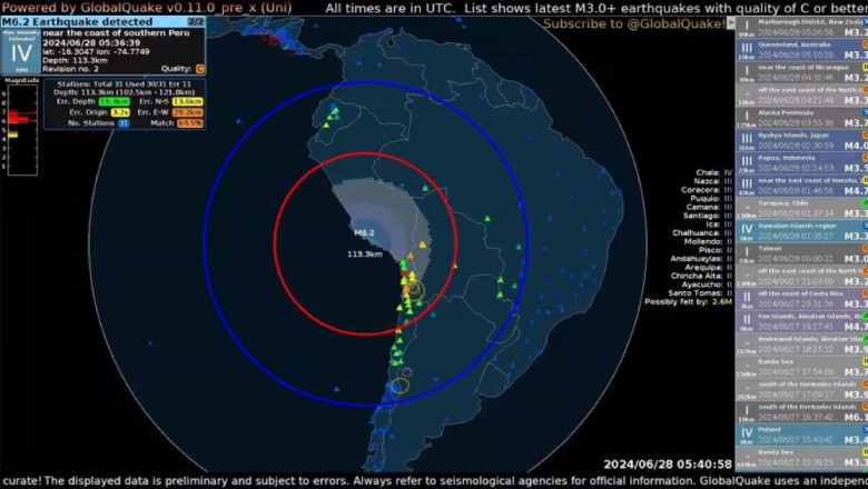 UPDATE. Cutremur de 7,2 in largul coastei statului Peru. Autoritatile au renuntat la alerta de tsunami Imagine