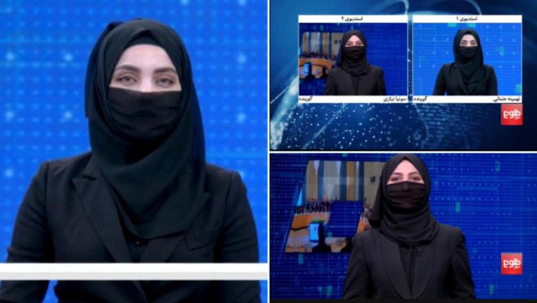UPDATE. Prezentatoarele TV din Afganistan au cedat in fata talibanilor si au aparut pe post cu fetele acoperite Imagine