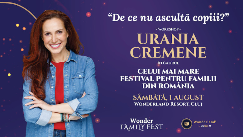 Urania Cremene vine la Wonder Family Fest